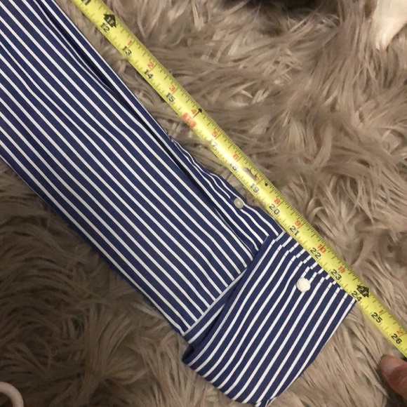 Wmns Ralph Lauren Dress Shirt-Blue & White-Sz M-Cotton - Picture 13 of 15